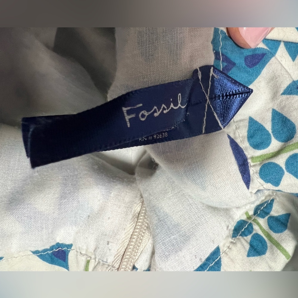 Fossil Blue and Green Patterned Skater Skirt - Picture 8 of 11